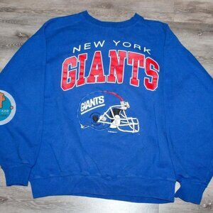 NFL New York Giants Football Shirt Sweatshirt Retro blue y2k